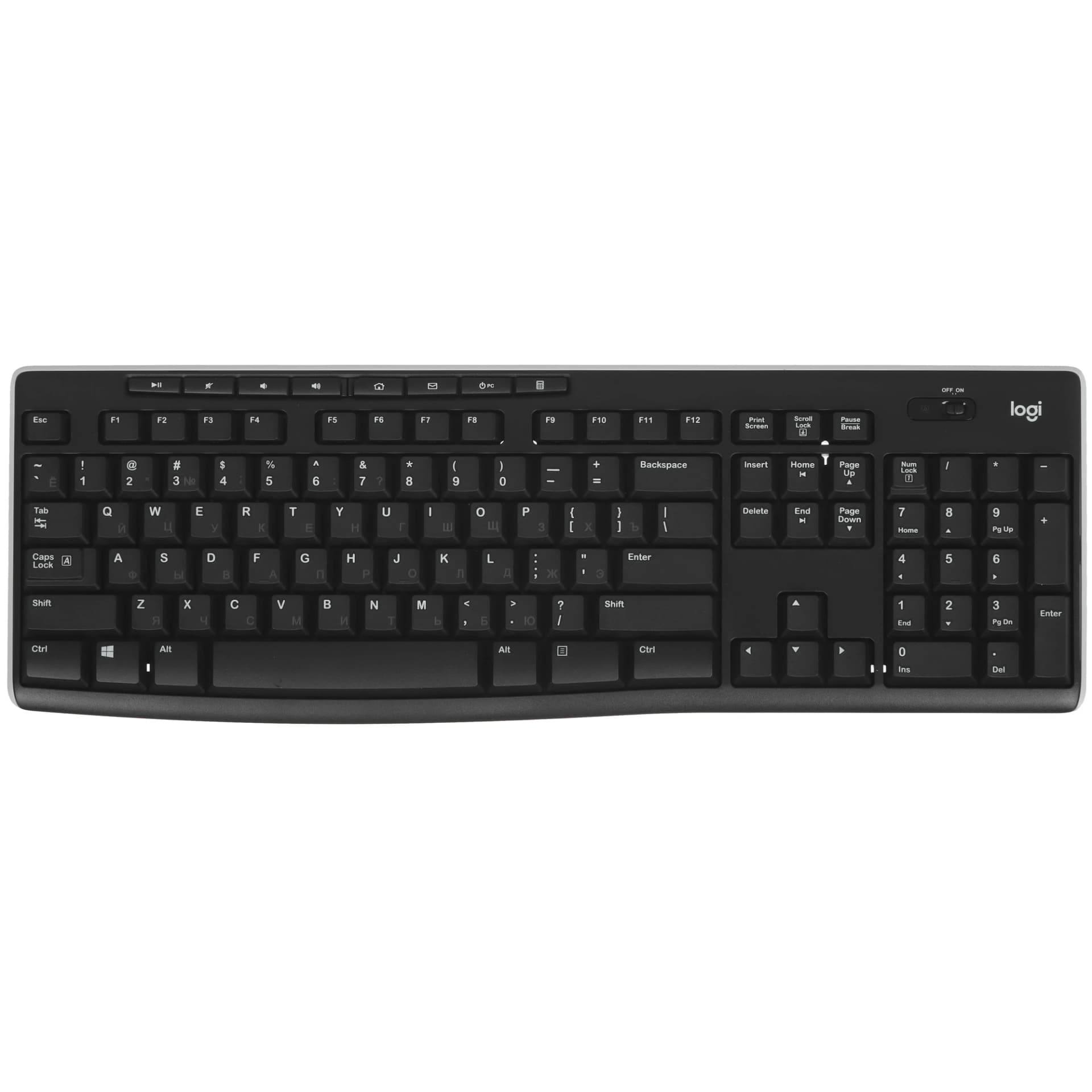 Logitech Wireless Keyboard K270 <USB> 104КЛ+8КЛ М/Мед 920-003757/920-003058