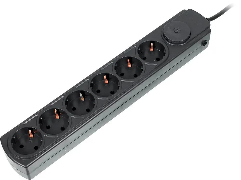 5,0м Ippon BK-252 ( 6 розеток ) черный