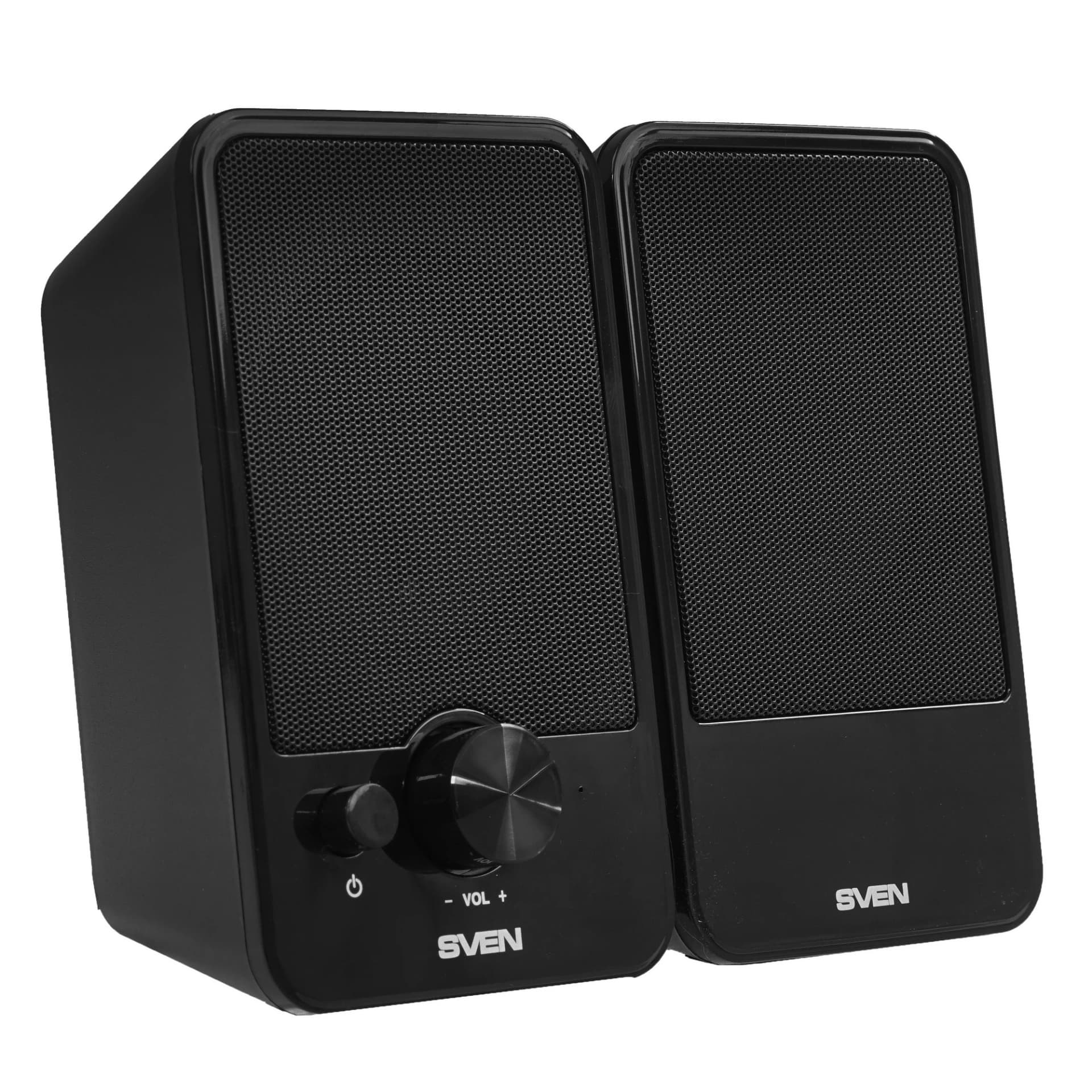 SVEN 312, чёрный, USB, акустическая система 2.0, мощность 2х2 Вт(RMS)