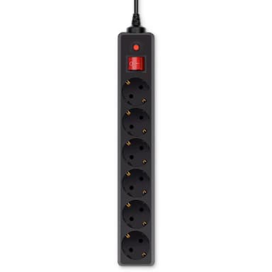 5,0м Buro 600SH-16-5-B (6 розеток) черный (коробка)