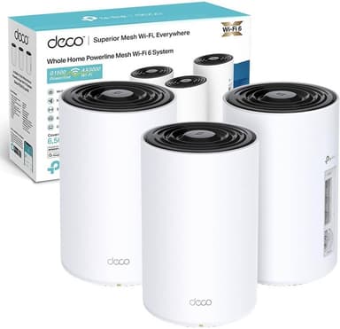 TP-Link Deco PX50(2-pack) AX3000 Домашняя Mesh-система Wi-Fi 6 с поддержкой Powerline G1500