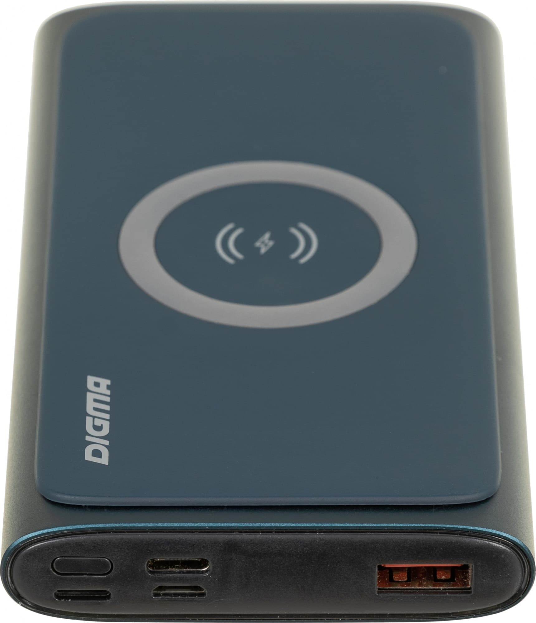 Мобильный аккумулятор Digma DGPQ10G 10000mAh QC3.0/PD3.0 22.5W 3A USB-A/USB-C беспров.зар. синий (DGPQ10G22CBL)