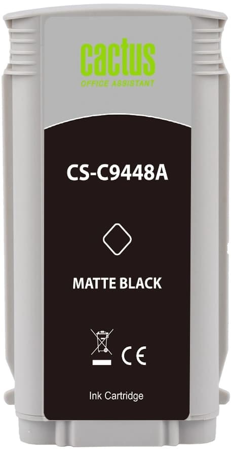 -/ Картридж струйный Cactus CS-C9448A №70 черный матовый (130мл) для HP DJ Z3100