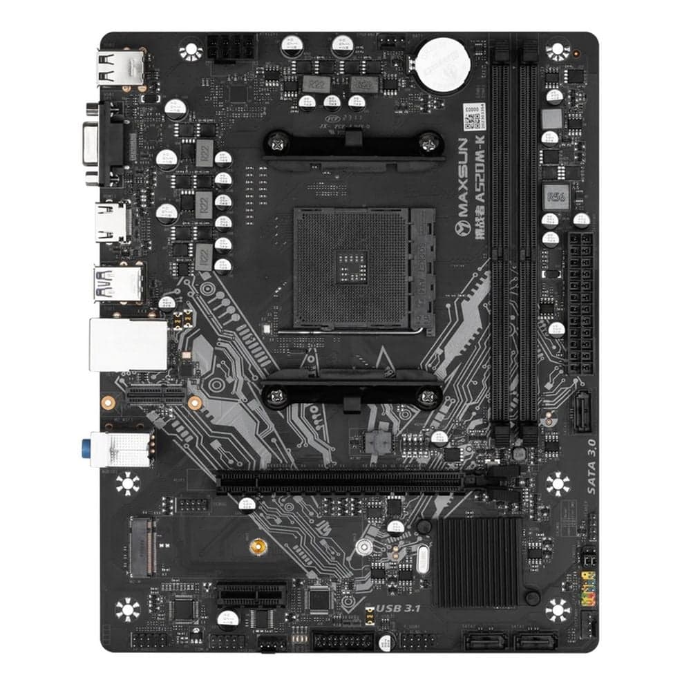 Материнская плата Maxsun MS-Challenger A520M-K A520, AM4, 2*DDR4, 1*PCIEx16, 1*PCIEx1, 2*M.2, 4*USB3.2Gen1, 6*USB2.0, 3*SATA3.0, 1G, DP, HDMI, M-ATX, RTL