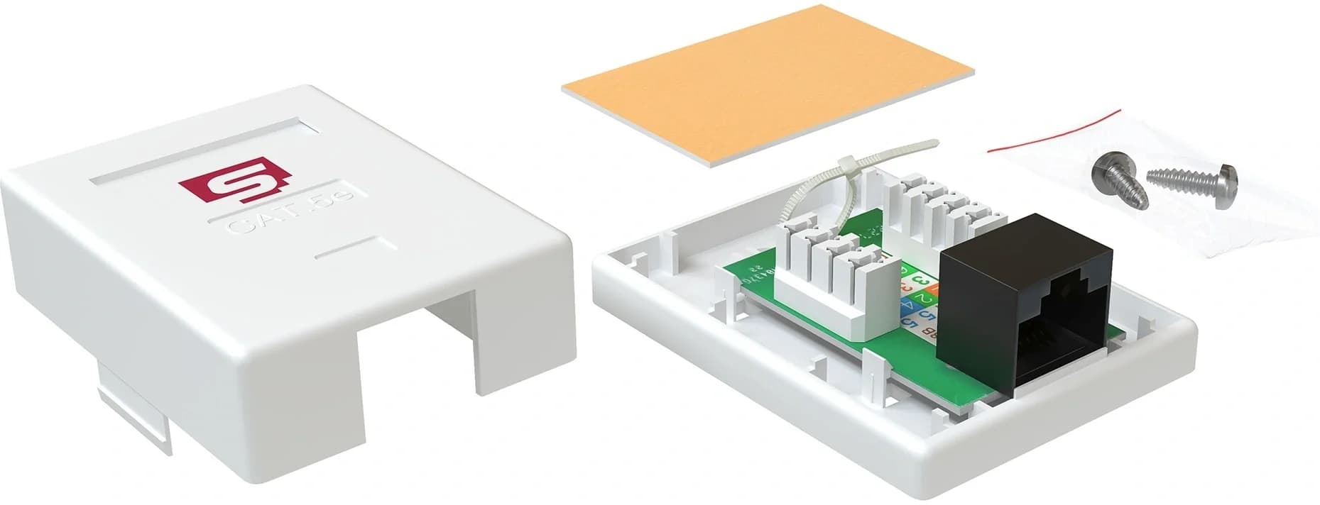 Розетка Sysmatrix SB 15EU.WH комп.RJ45 1 cat.5e UTP белый
