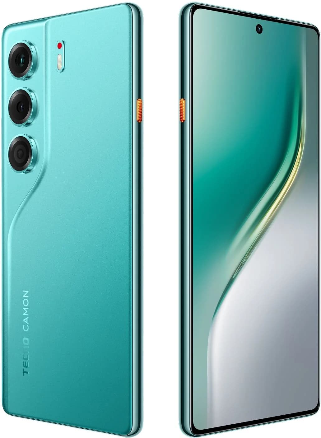 Смартфон Tecno Camon 40 256Gb 8Gb зеленый моноблок 3G 4G 2Sim 6.78" 1080x2436 Android 15 50Mpix 802.11 a/b/g/n/ac NFC GPS GSM900/1800 GSM1900 Protect FM microSD max1024Gb