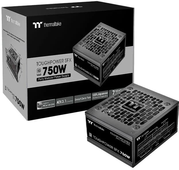 Блок питания ПК Thermaltake Toughpower SFX 750 /0750W/Fully Modular/Non Light/Full Range/Analog/80 Plus Platinum/EU/100% JP CAP/All Flat Cables/Gen 5