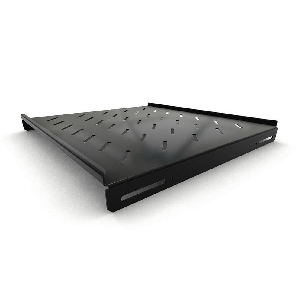 Полка Hyperline TSH3L-450-RAL9004 Полка стационарная глубина 450 мм, с боковым креплением, нагрузка до 20 кг, для шкафов серии TTB, TTR, TWB/TWB-FC, 485х450мм (ШхГ), цвет черный (RAL 9004)