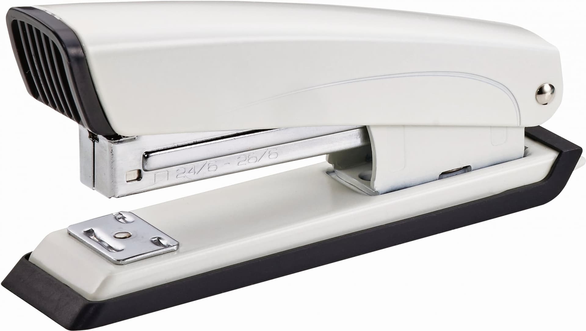 Степлер Kw-Trio 055C4WHITE 24/6 26/6 (20 листов) встроенный антистеплер белый 100 скоб металл/пластик закрытый/открытый/прямой коробка
