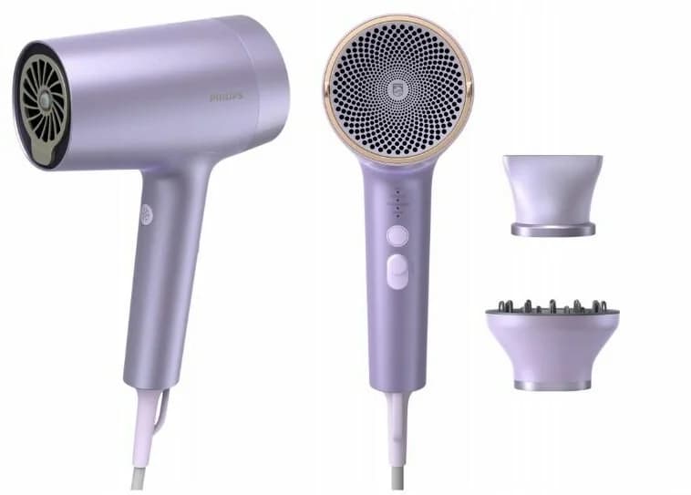 Фен Philips BHD720/10 фиолетовый, 1800 Вт, ионизация