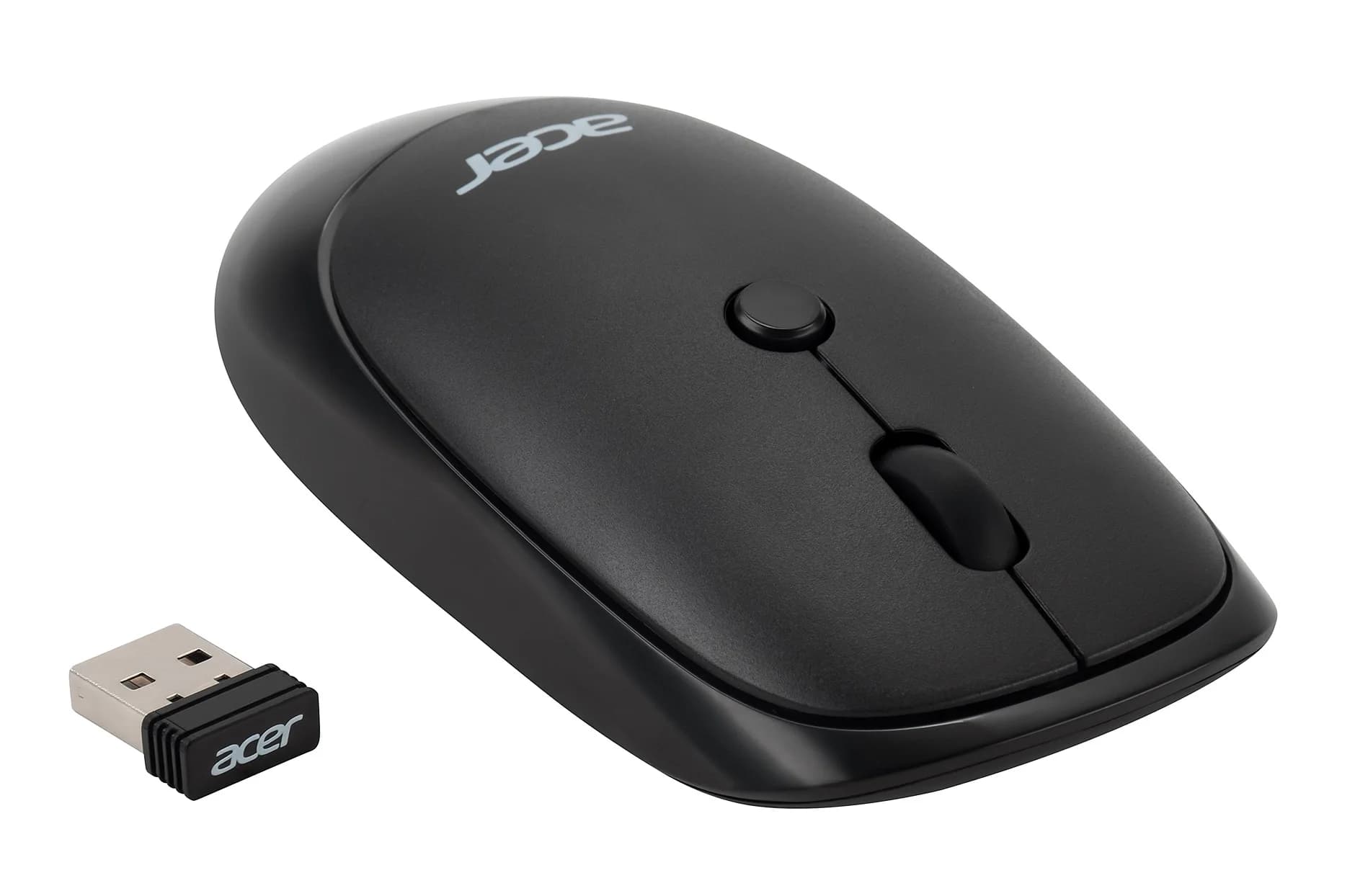 Мышь беспроводная Acer OMR137 черный, 1600 dpi, радиоканал, USB, кнопки - 4