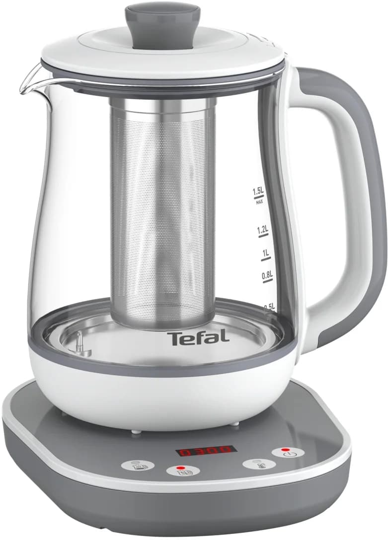 Чайник электрический Tefal BJ551B10 1.5л. 1430Вт белый корпус: стекло/пластик
