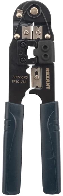 Инструмент обжимной Rexant HT-210N 12-3451 для RJ-45 черный