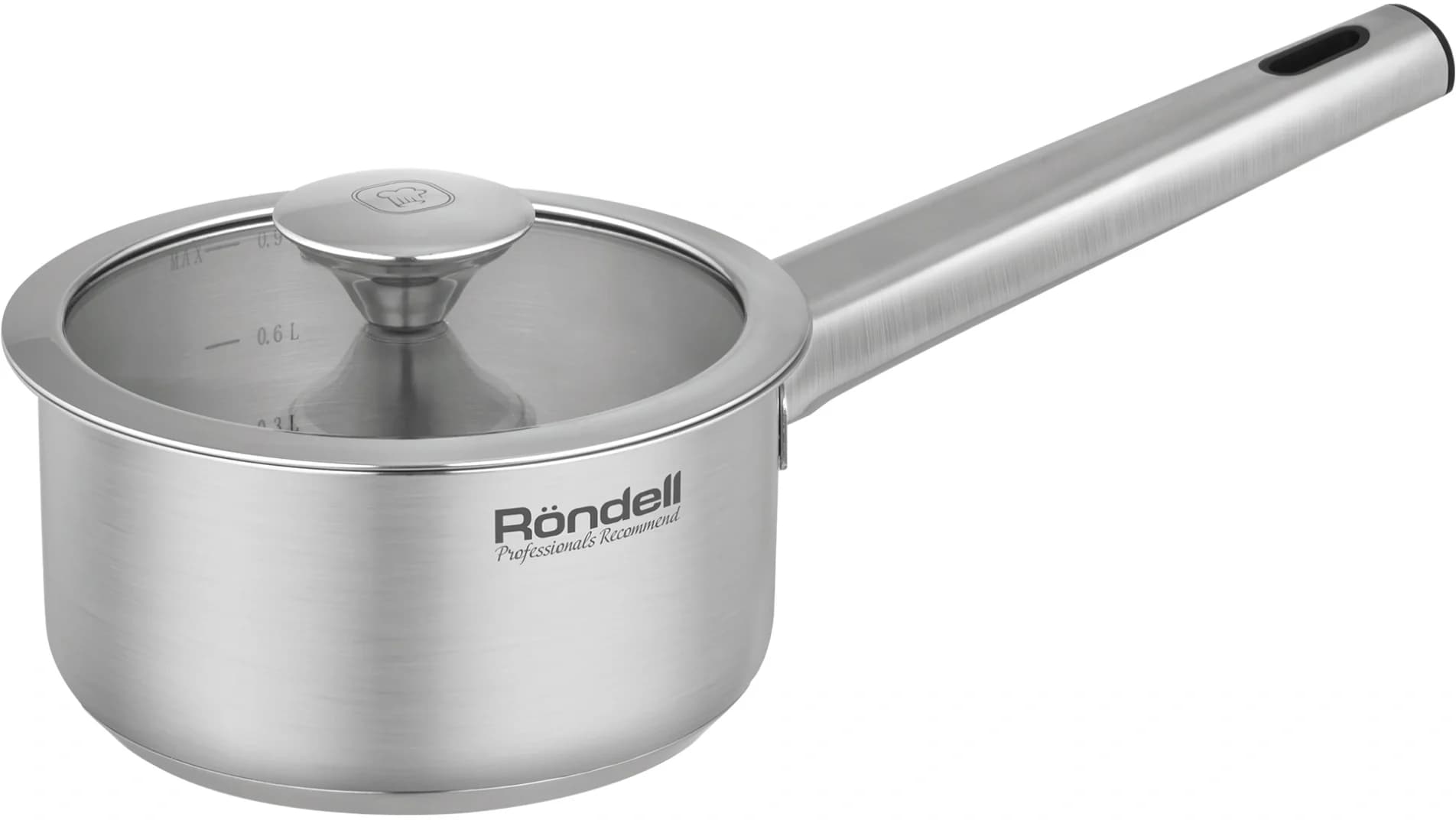 Ковш Rondell Modern RDS-1745, 0.9 л, с крышкой, сталь