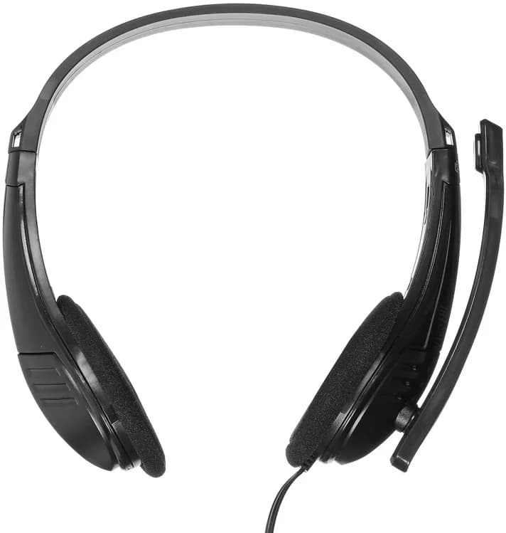 Наушники с микрофоном Оклик HS-M150 черный 2.2м накладные оголовье