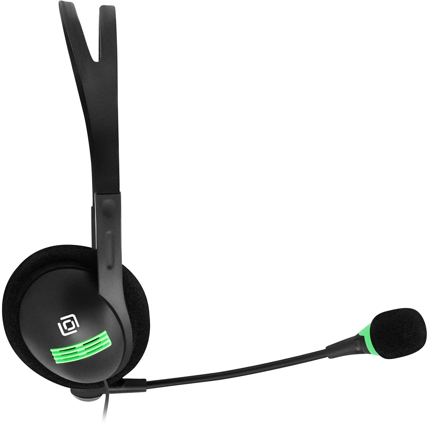 Наушники с микрофоном Оклик HS-M100 черный 1.8м накладные оголовье