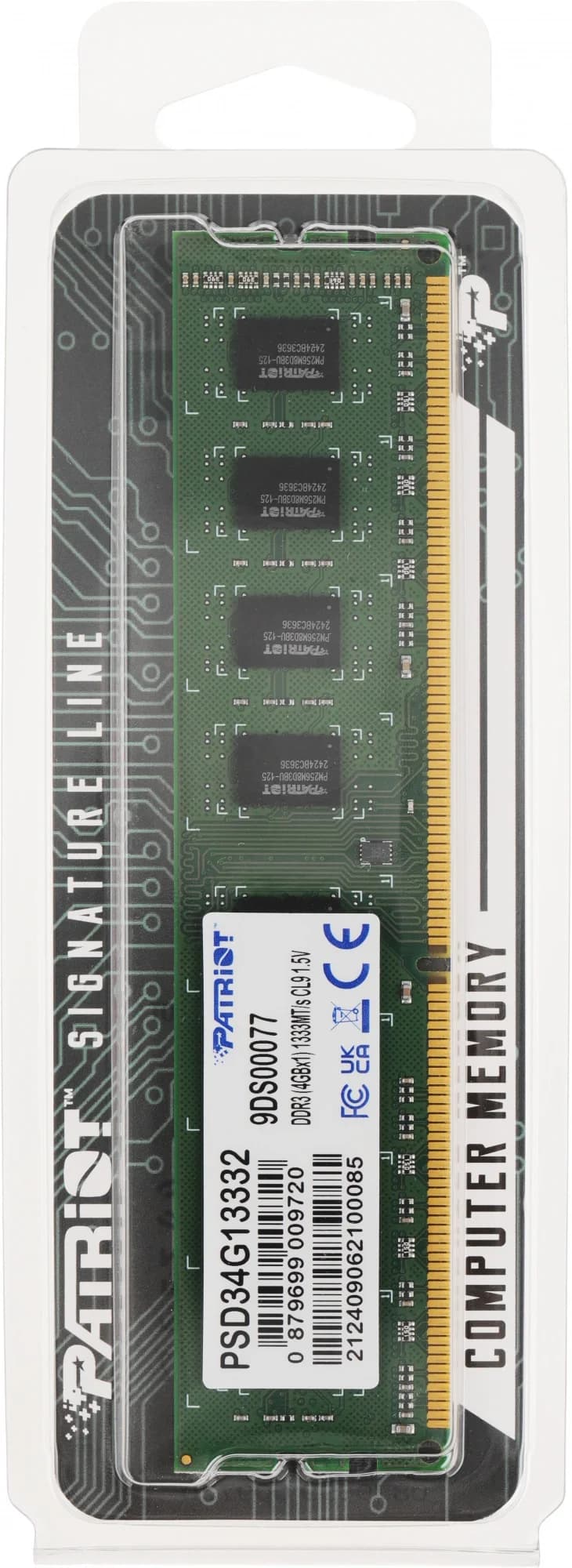Patriot DDR3 DIMM 4GB (PC3-10600) 1333MHz PSD34G13332