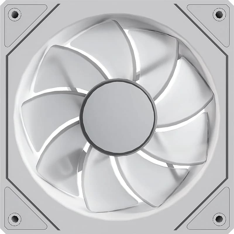 Вентилятор для корпуса Formula Floe 12WH Reverse ARGB 120х120x25 белый 4-pin 20.15дБ (FLOE 12WH ARPW REVERSE) Ret