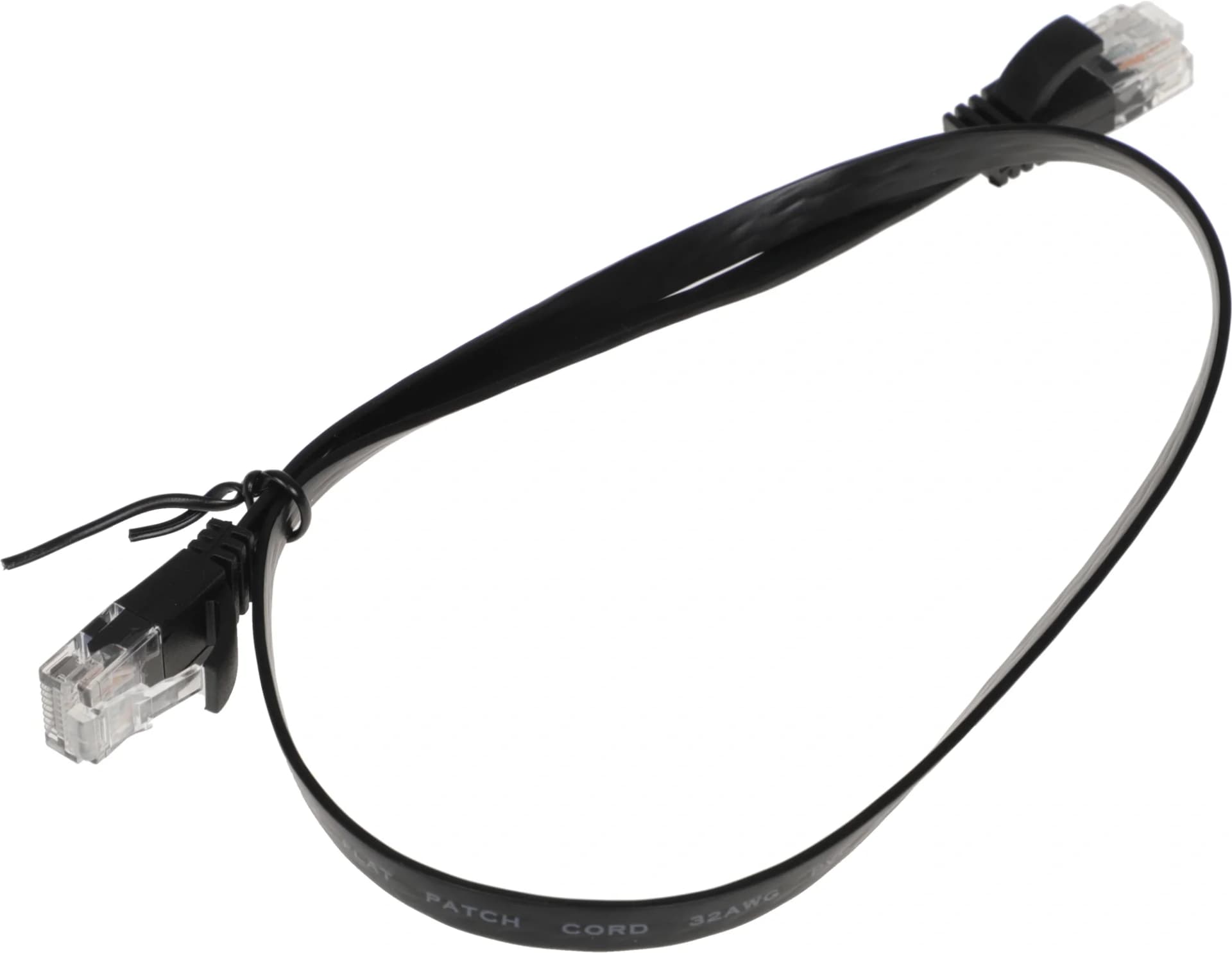 Патч-корд Buro cat.5e molded 0.5м черный RJ-45 (m)-RJ-45 (m)