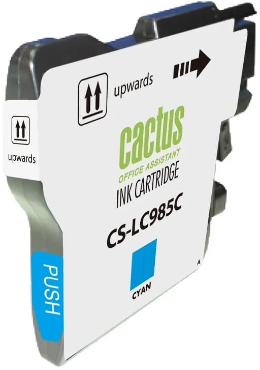 -/ Картридж струйный Cactus CS-LC985C голубой (15мл) для Brother DCPJ315W/DCPJ515W/MFCJ265W