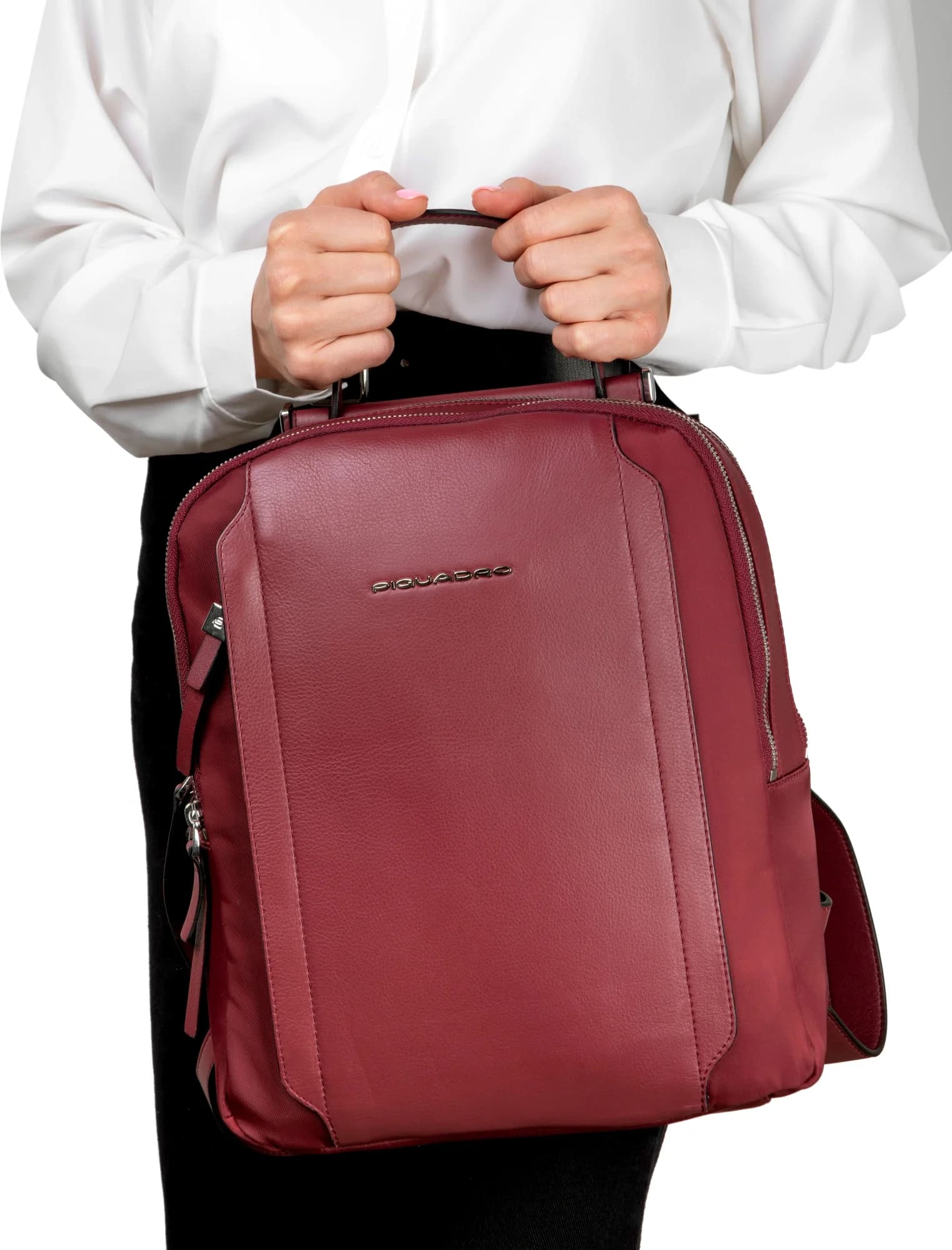 Рюкзак женский Piquadro Lyra CA4576W92T/BO бургунди ткань/натур.кожа