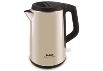 Чайник электрический Tefal KO371 I30 Safe to touch 1.5л. 2200Вт бежевый/черный (корпус: металл)