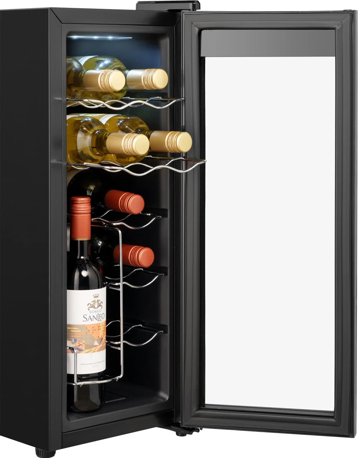 Винный шкаф Weissgauff WWC-12 Bottle 1-нокамерн. черный