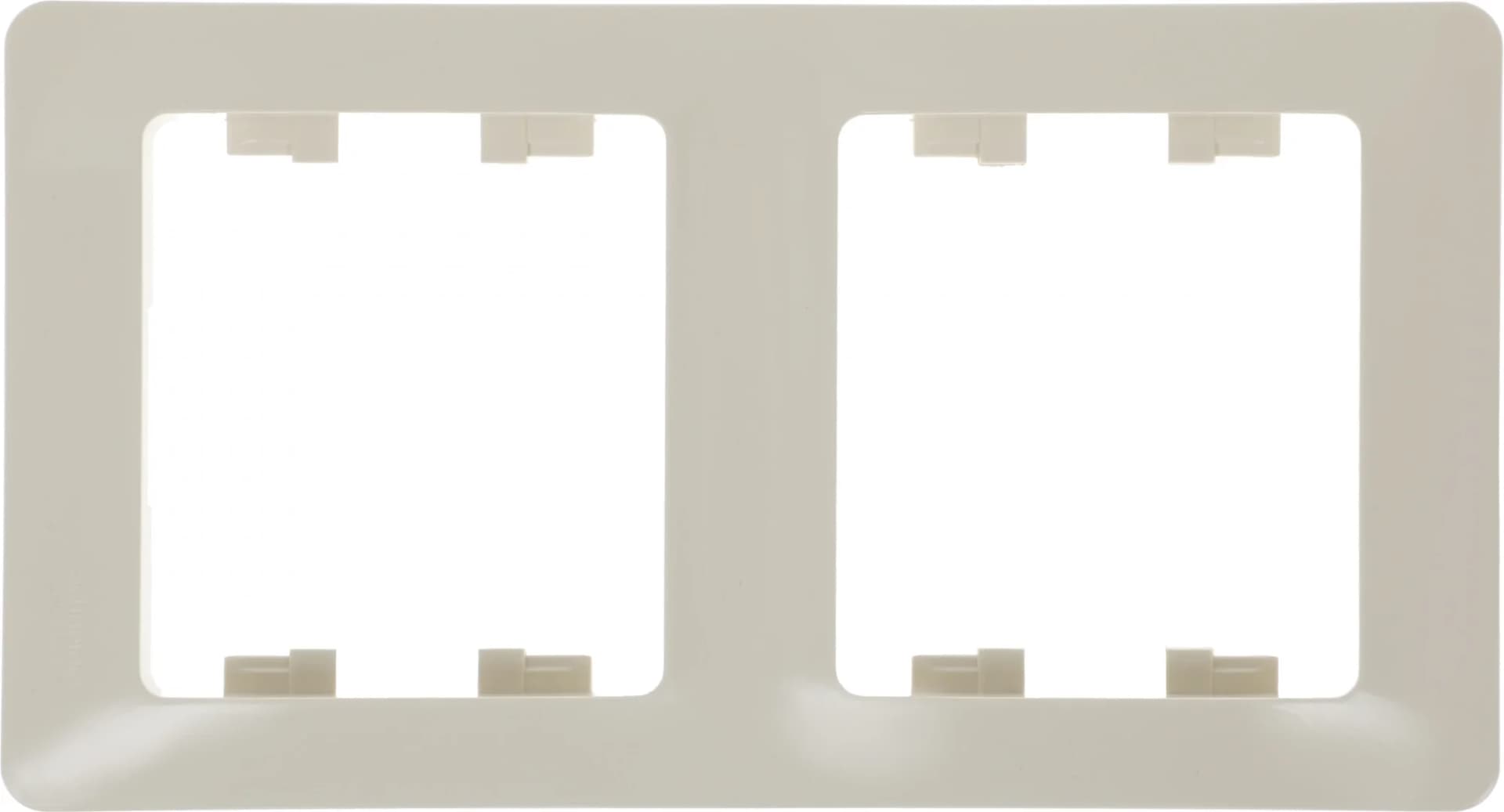 Рамка Schneider Electric Glossa GSL000206 накладная 2x вертикальный монтаж пластик бежевый