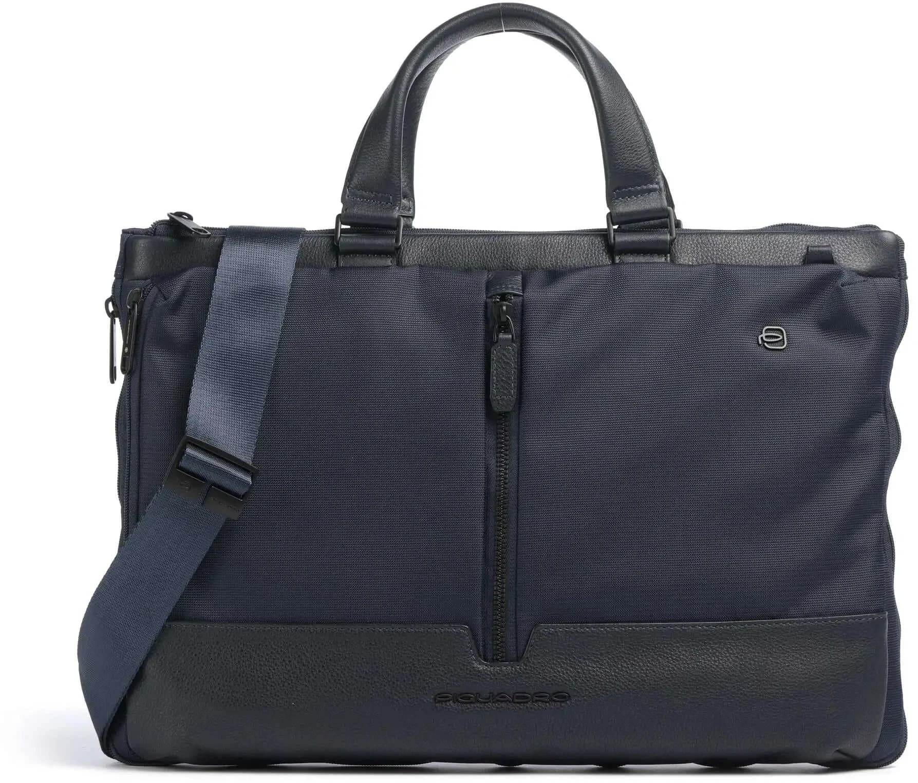 Деловая сумка мужская Piquadro Marcel CA4021W138/BLU с отделением для ноутбука 15.6" синяя натур.кожа/нейлон