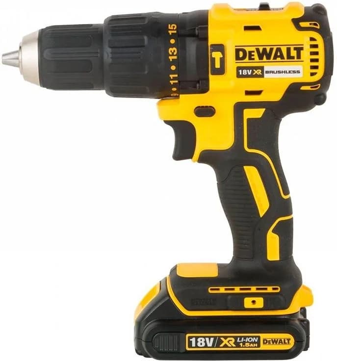Дрель-шуруповерт DeWalt DCD778S2T-QW, 18 В, 1,5 Ач, 65 Нм, щеточный, ударный