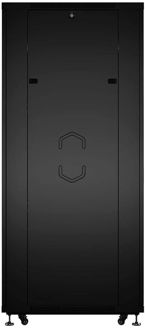 Шкаф серверный напольный Cabeus, IP20, 42U, 2055х800х1000 мм (ВхШхГ), дверь: перфорация, боковая панель: сплошная, разборный, черный