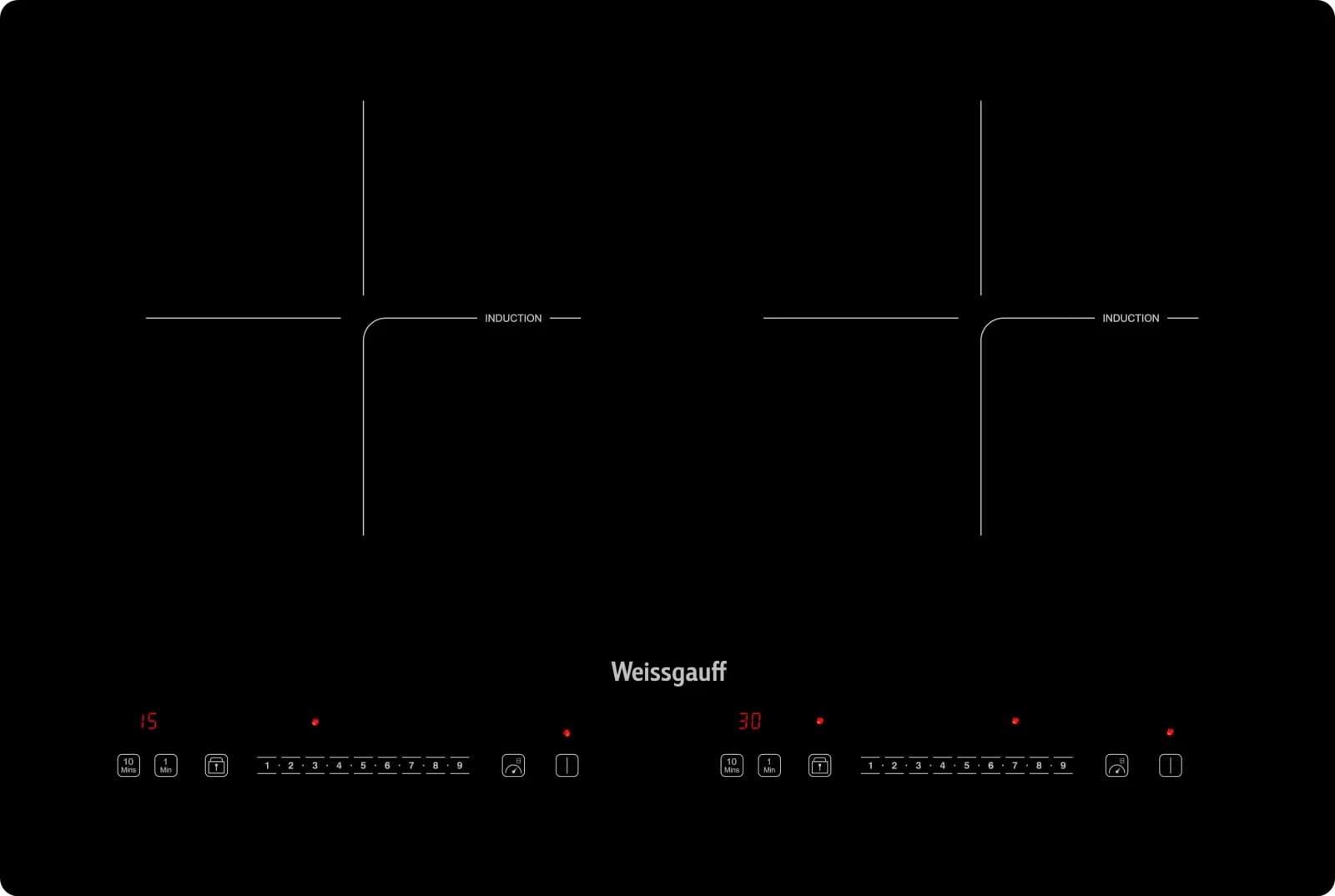 Индукционная варочная поверхность Weissgauff HI 412 H черный