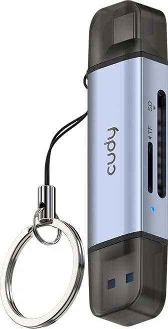 Cudy UH200 Кардридер с двумя слотами (SD, TF) и двумя портами USB 3.0