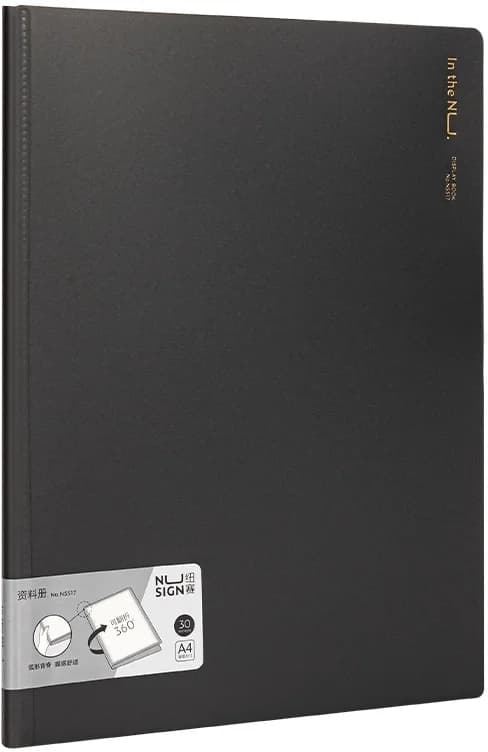 Папка с 30 прозр.вклад. Deli Nusign NS517BLACK A4 полипропилен черный