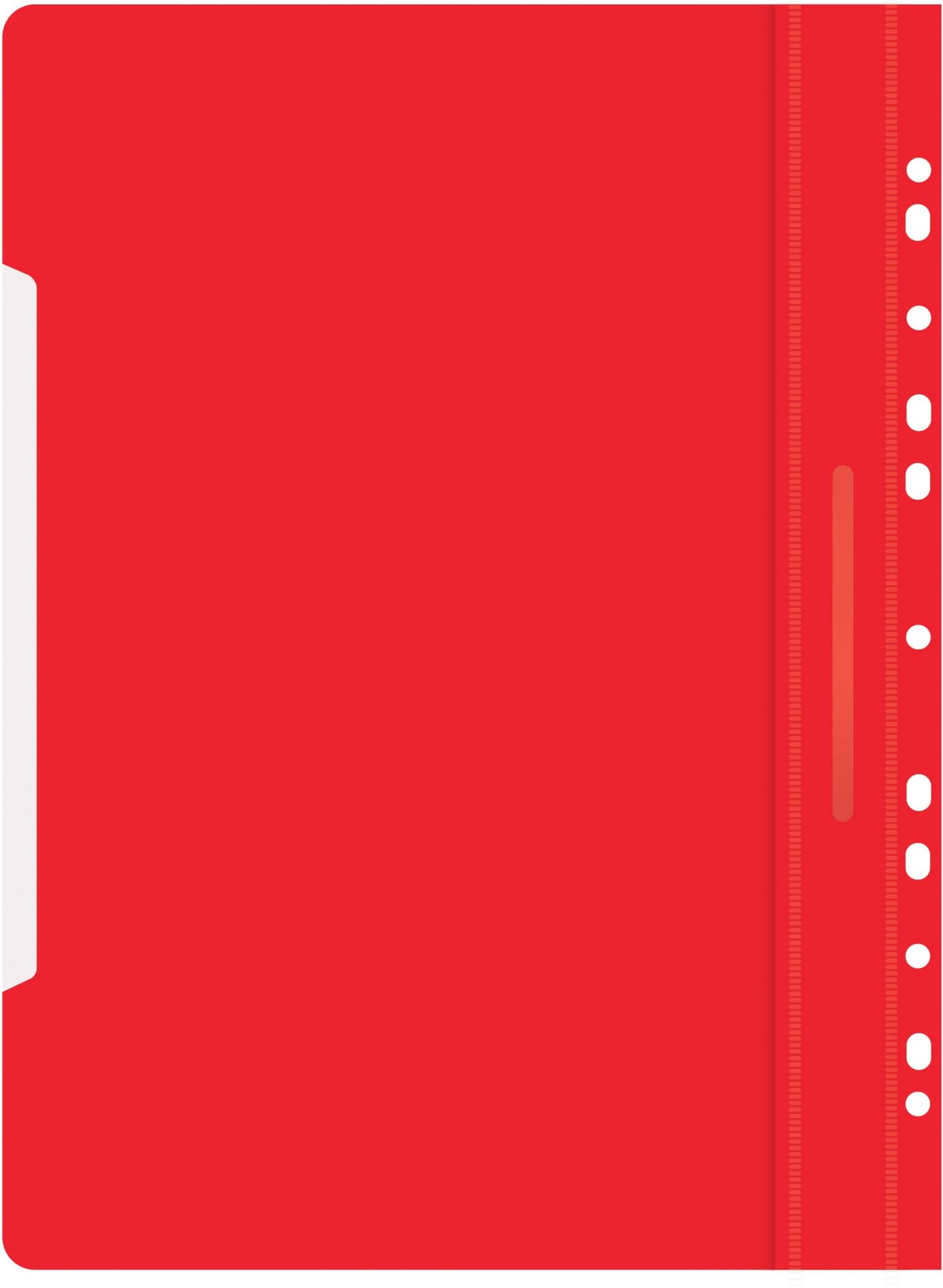 Папка-скоросшиватель Бюрократ PS-P20RED A4 прозрач.верх.лист боков.перф. пластик красный 0.12/0.16