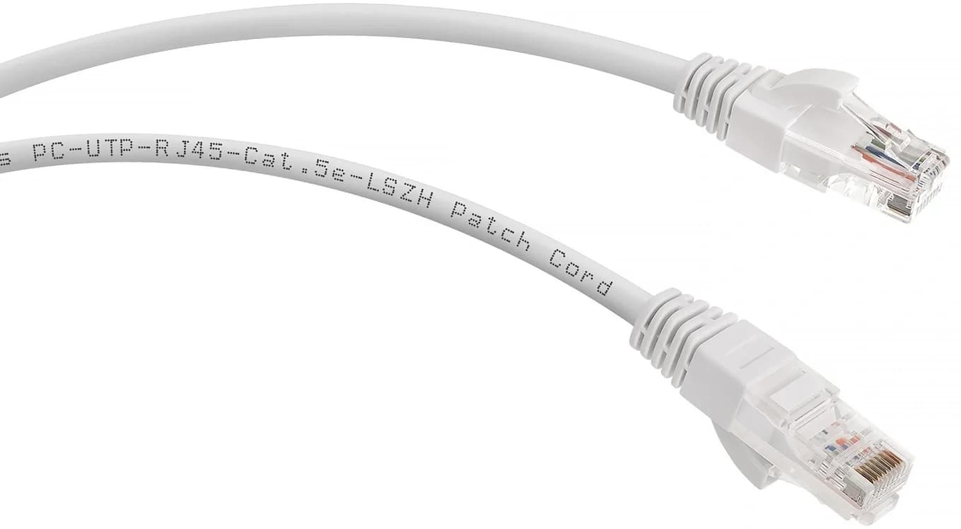 Cabeus PC-UTP-RJ45-Cat.5e-3m-WH-LSZH Патч-корд U/UTP, категория 5е, 2xRJ45/8p8c, неэкранированный, белый, LSZH, 3м