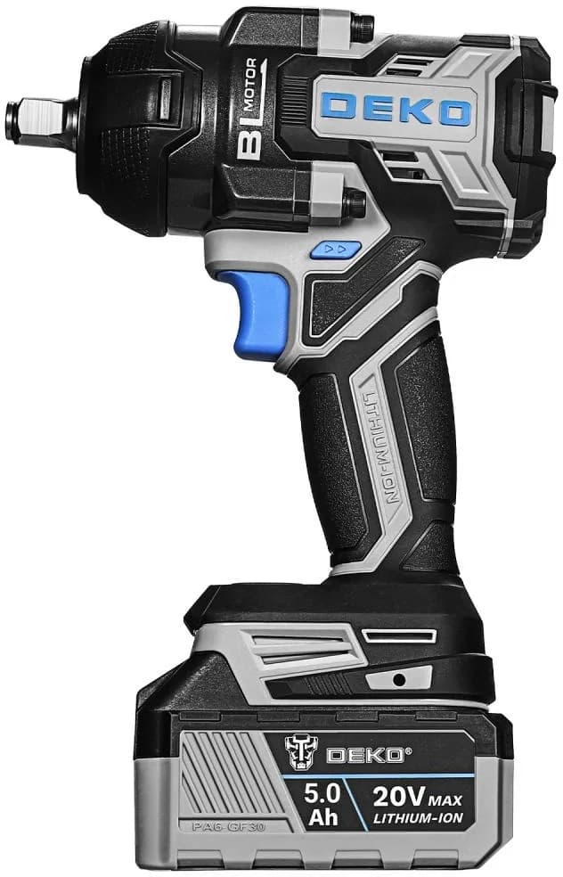 Гайковерт Deko ZKIS20 Pro Max аккум. патрон:квад.1/2" (кейс в комплекте) (083-1089)
