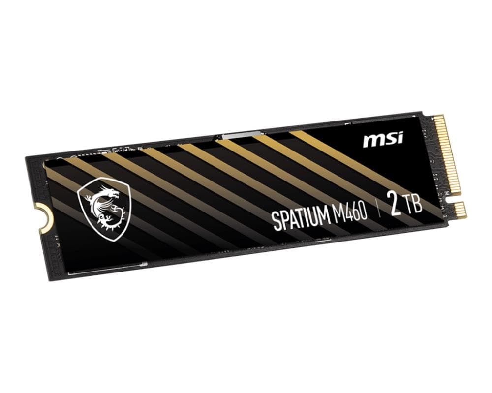 SSD жесткий диск PCIE 4.0 NVME M.2 1TB SPATIUM M460 1TB MSI
