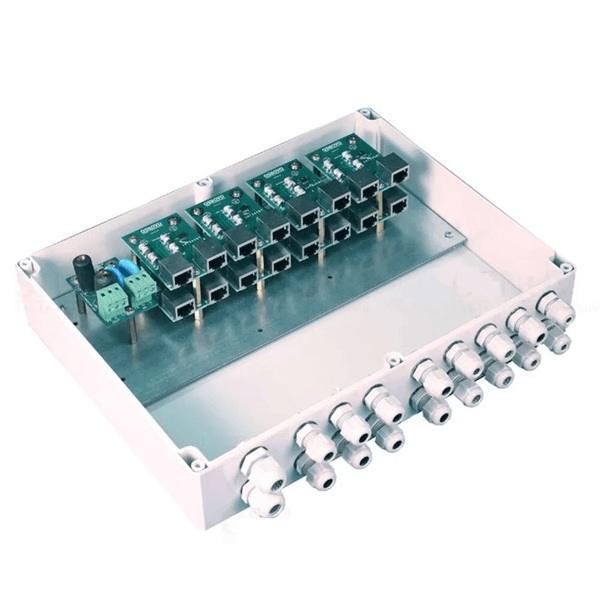Устройство грозозащиты OSNOVO SP-IP8/1000PW Уличное устройство грозозащиты на 8 портов для локальной вычислительной сети (скорость до 1000 Мб/с) с защитой линий PoE (af/at, методы A + B, контакты 1/2, 3/6, 4/5, 7/8) и защит