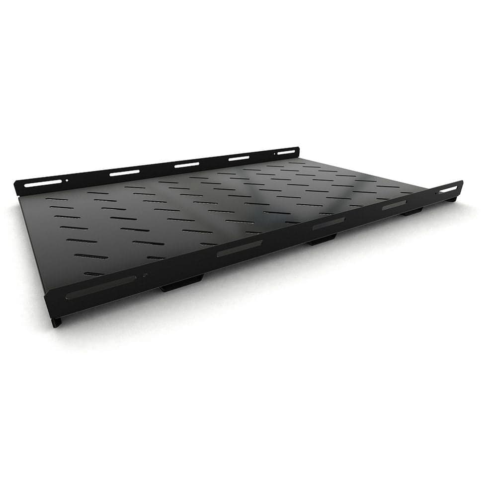 Полка Hyperline TSH3M-450-RAL9004 Полка стационарная усиленная, глубина 450 мм, с боковым креплением, нагрузка до 50 кг, для шкафов серии TTB, TTR, TTBR, TWB/TWB-FC, 485х450мм (ШхГ), цвет черный (RAL9004)