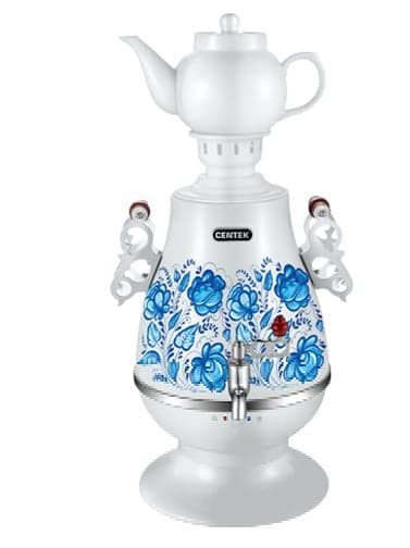 Самовар Centek CT-0091 A (белый+рисунок) 4.0л, 2300Вт, поддерж.t + LED индикатор, керам заварник