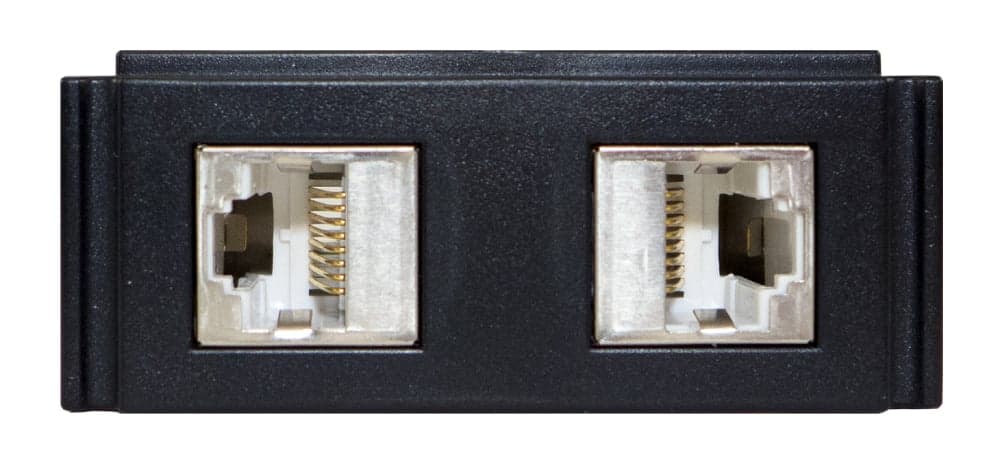 Модуль-вставка обеспечивает два экранированных соединения RJ-45 с HydraPort 600, 900 или 1200 FG563-04 AMX HPX-N102-SRJ45