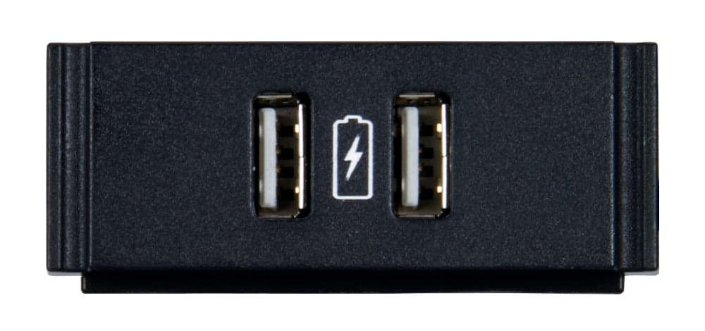 Двойной USB-модуль с печатным символом зарядки обеспечивает двойное USB-подключение к шасси HydraPort FG553-13 AMX HPX-N102-USB-PC