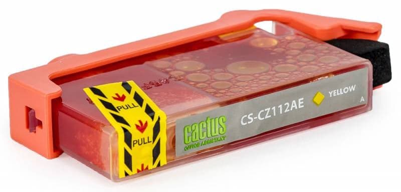 -/ Картридж струйный Cactus CS-CZ112AE №655 желтый (14.6мл) для HP DJ IA 3525/5525/4525