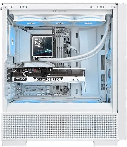 Система водяного охлаждения Thermaltake TH360 V3 Ultra Snow ARGB Soc-AM5/AM4/1200/1700/1851 белый 4-pin 37.8dB Al LCD 365W Ret (CL-W476-PL12SW-A)
