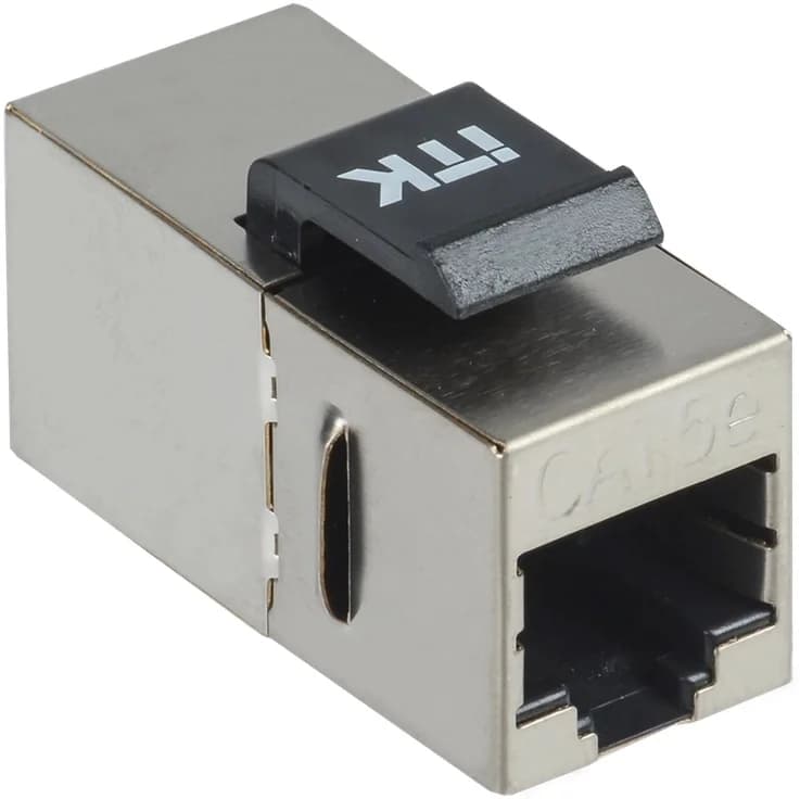 ITK Проходной адаптер кат. 5E FTP RJ45-RJ45 Keystone Jack
