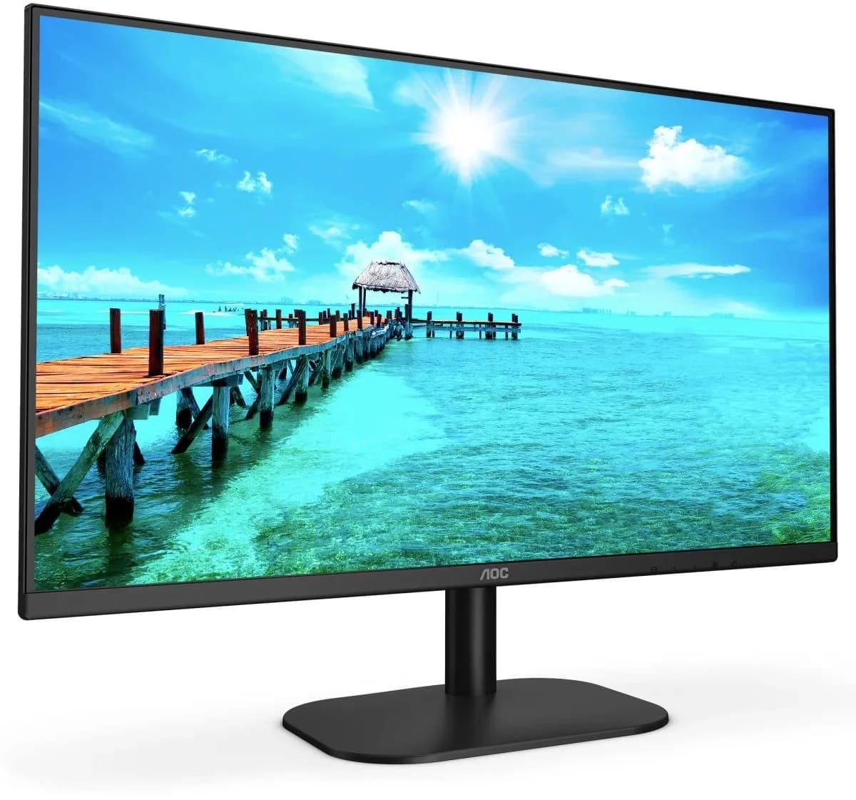 Монитор AOC 23.8" 24B2XHM2 Black (VA, 1920x1080, D-sub+HDMI, 4 ms, 178°/178°, 250 cd/m, 3000:1 (20M:1)
