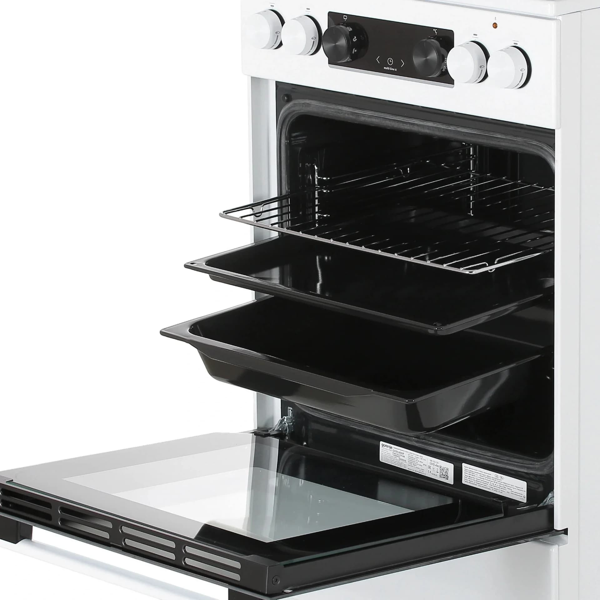 Плита Комбинированная Gorenje GK5C40WF белый (стеклянная крышка) реш.чугун