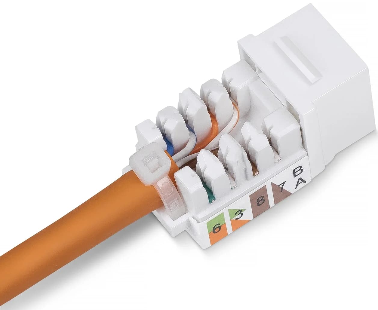 Модуль универсальный Cabeus, keystone, 1хRJ45(8P8C), 90°, кат. 5е, неэкр., белый