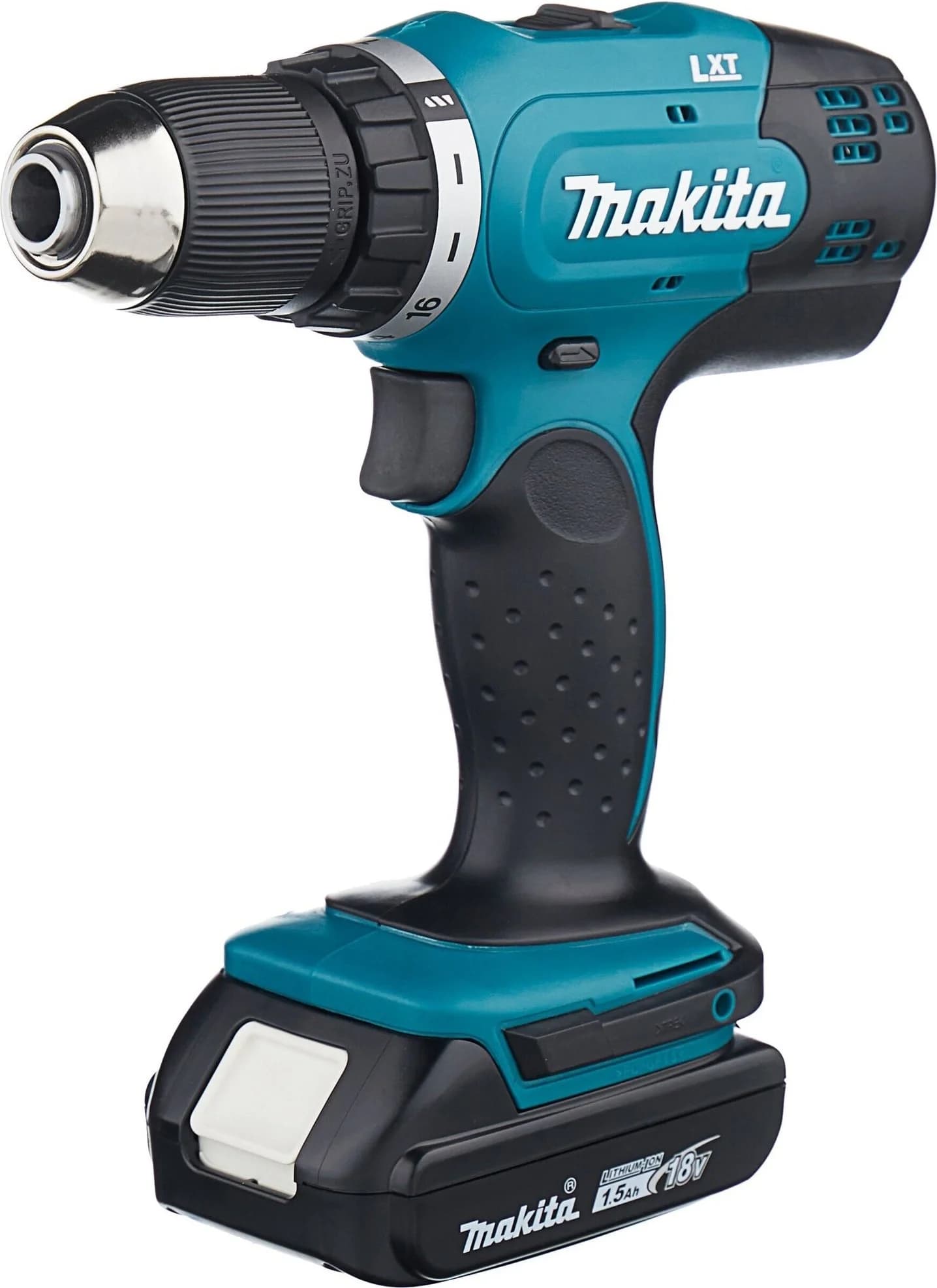 Дрель-шуруповерт Makita DDF453SYE, 18 В, 1,5 Ач, 42 Нм, щеточный